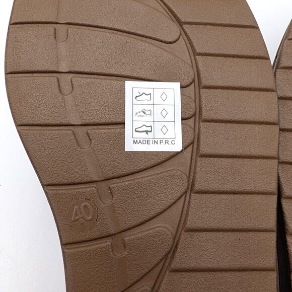 London Rag Zosaya Faux Zipper Detail Slide Sandal Women's White Size US9 EU40 - Picture 9 of 9